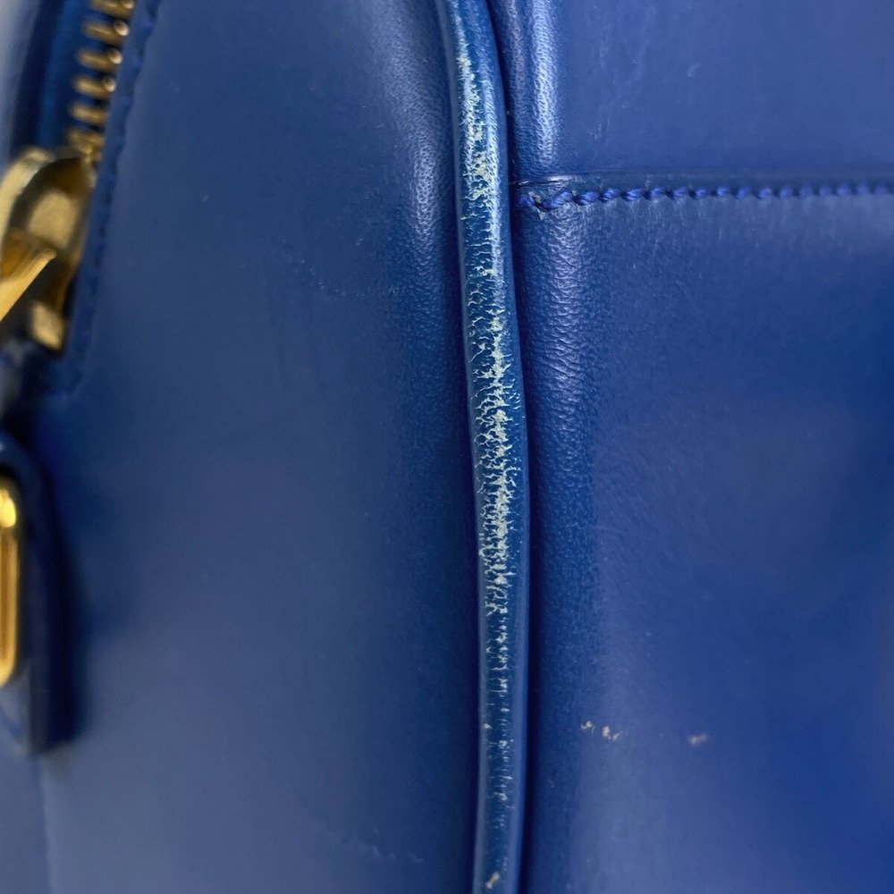 Saint Laurent Baby Duffle Handbag Shoulder Bag Leather Blue - Picture 3 of 7